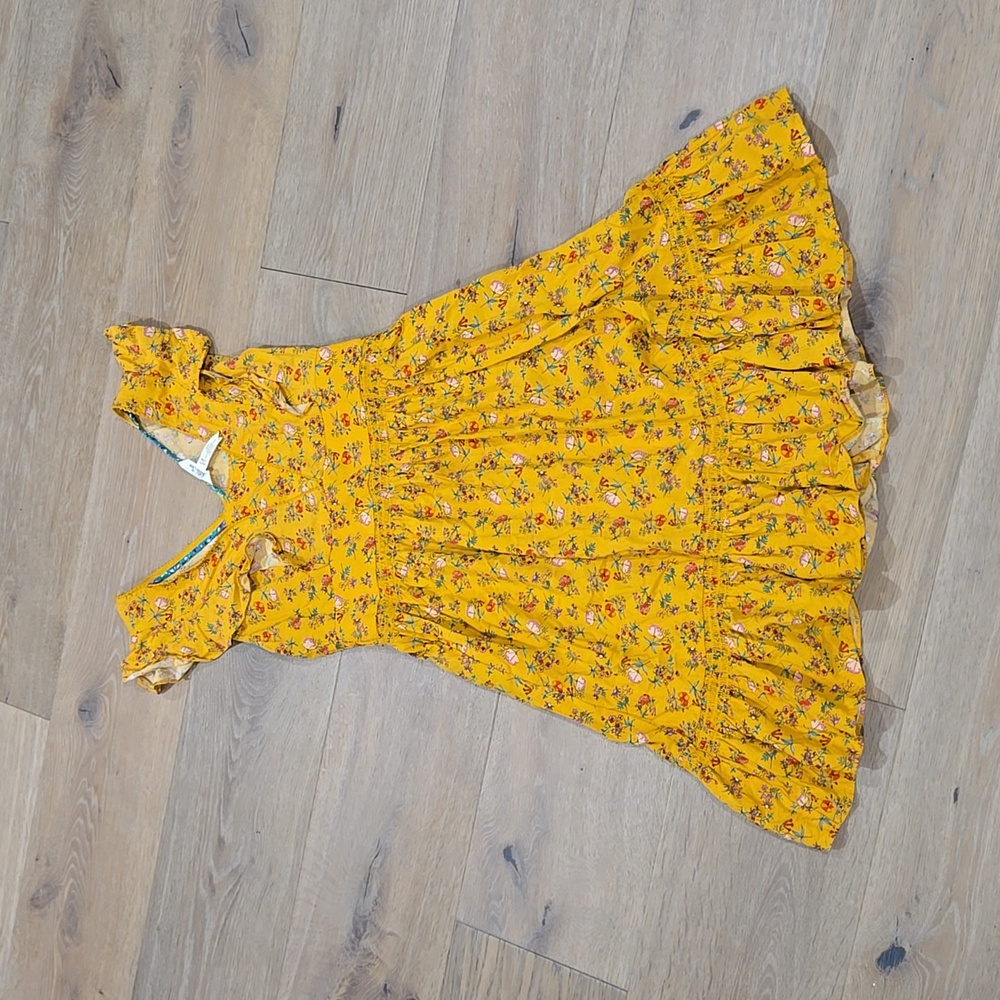 Matilda Jane Women's Small Yellow Floral Midi Dress